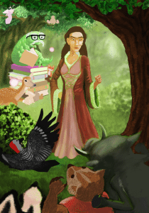 Cinderella's stepsister stumbles into the Fabled Forest clearing 
