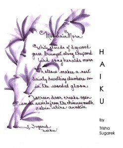 haiku, poetry, Japanese, pen and ink art,
