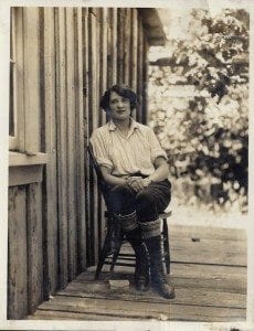 Violet at the hunt cabin circa: 1920's